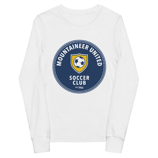 Performance | Youth Long Sleeve T-Shirt | Mountaineer United Soccer Club | Badge Logo