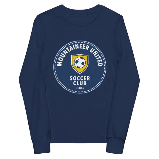 Performance | Youth Long Sleeve T-Shirt | Mountaineer United Soccer Club | Badge Logo