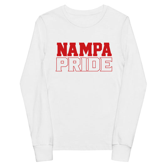 Performance | Youth Long Sleeve T-Shirt | Nampa Pride | Letter Mark Logo