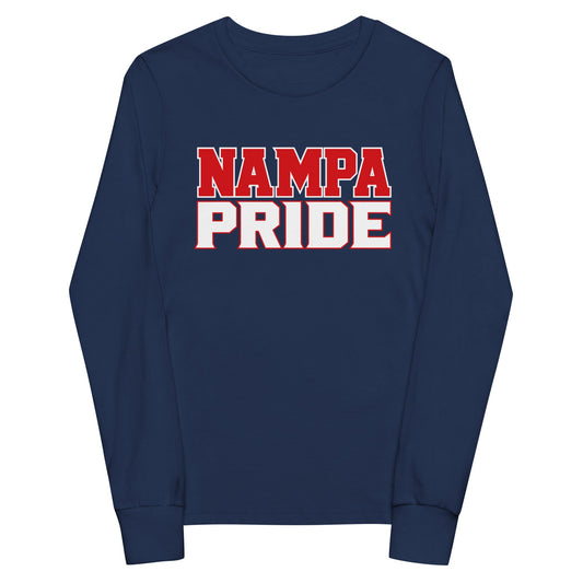 Performance | Youth Long Sleeve T-Shirt | Nampa Pride | Letter Mark Logo