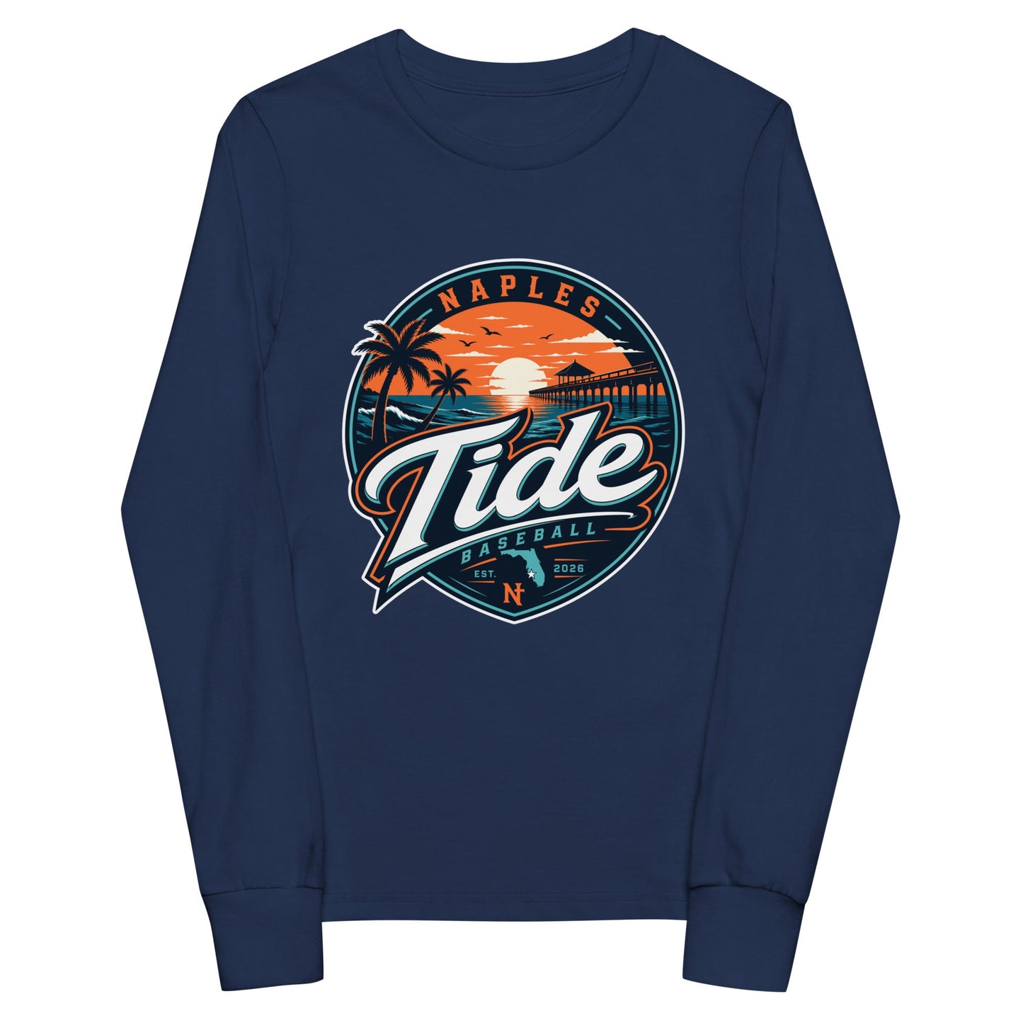 Performance | Youth Long Sleeve T-Shirt | Naples Tide | Enblem Logo