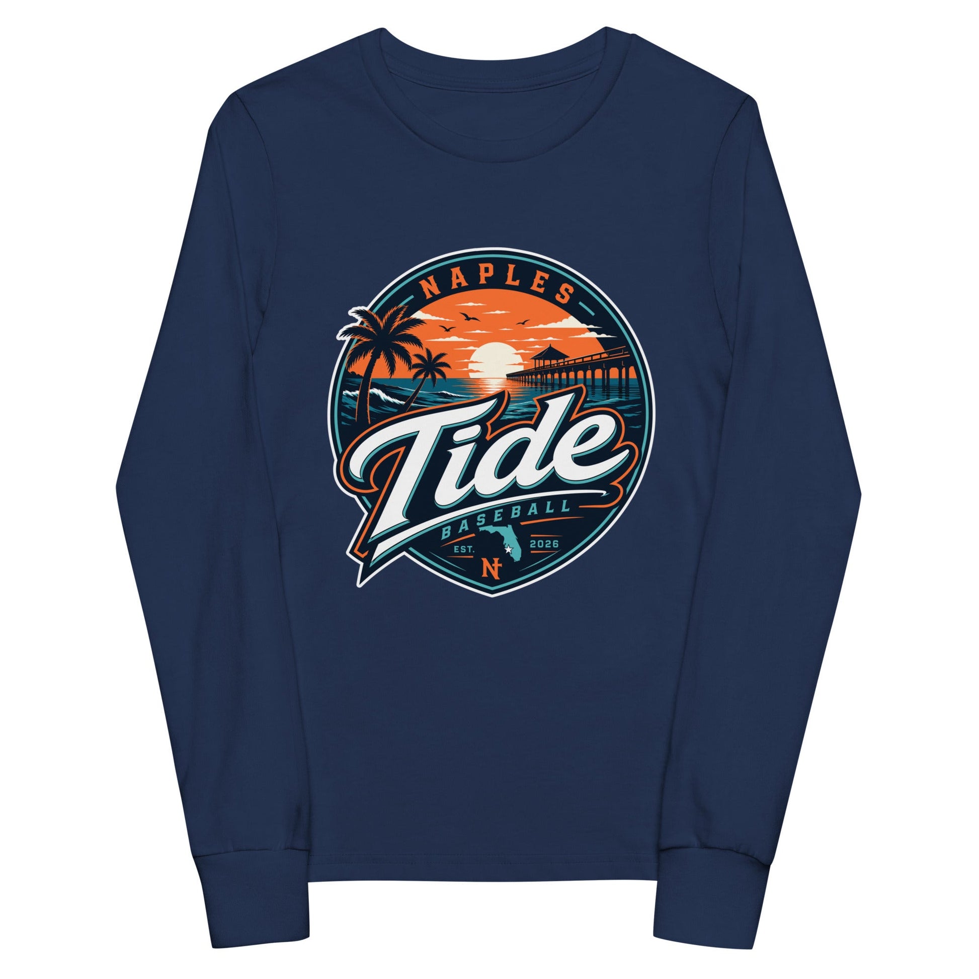 Performance | Youth Long Sleeve T-Shirt | Naples Tide | Enblem Logo