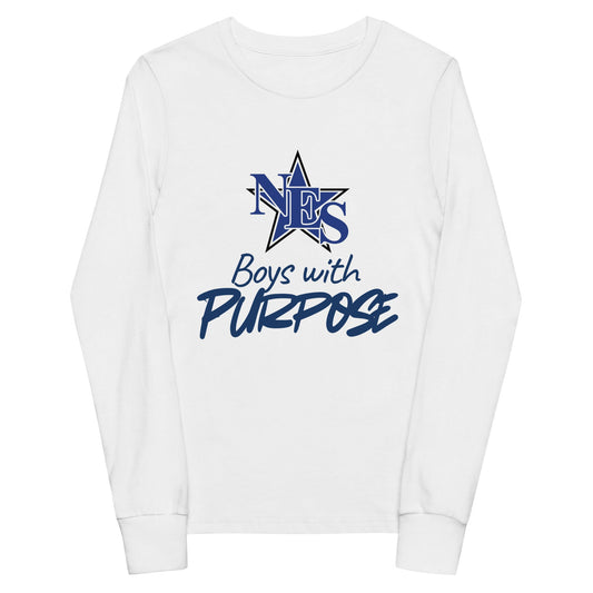 Performance | Youth Long Sleeve T-Shirt | NES - Boys with Purpose | Boys with Purpose Logo