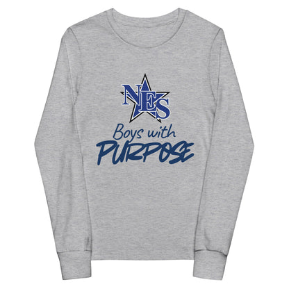 Performance | Youth Long Sleeve T-Shirt | NES - Boys with Purpose | Boys with Purpose Logo