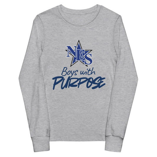 Performance | Youth Long Sleeve T-Shirt | NES - Boys with Purpose | Boys with Purpose Logo