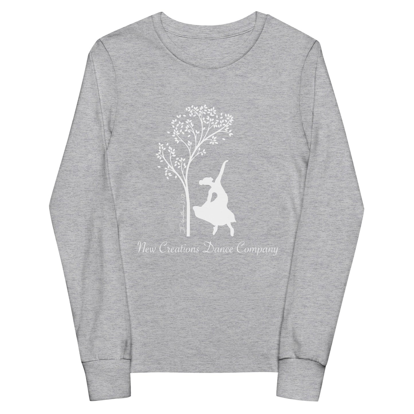 Performance | Youth Long Sleeve T-Shirt | New Creations Dance Company | Alt Logo