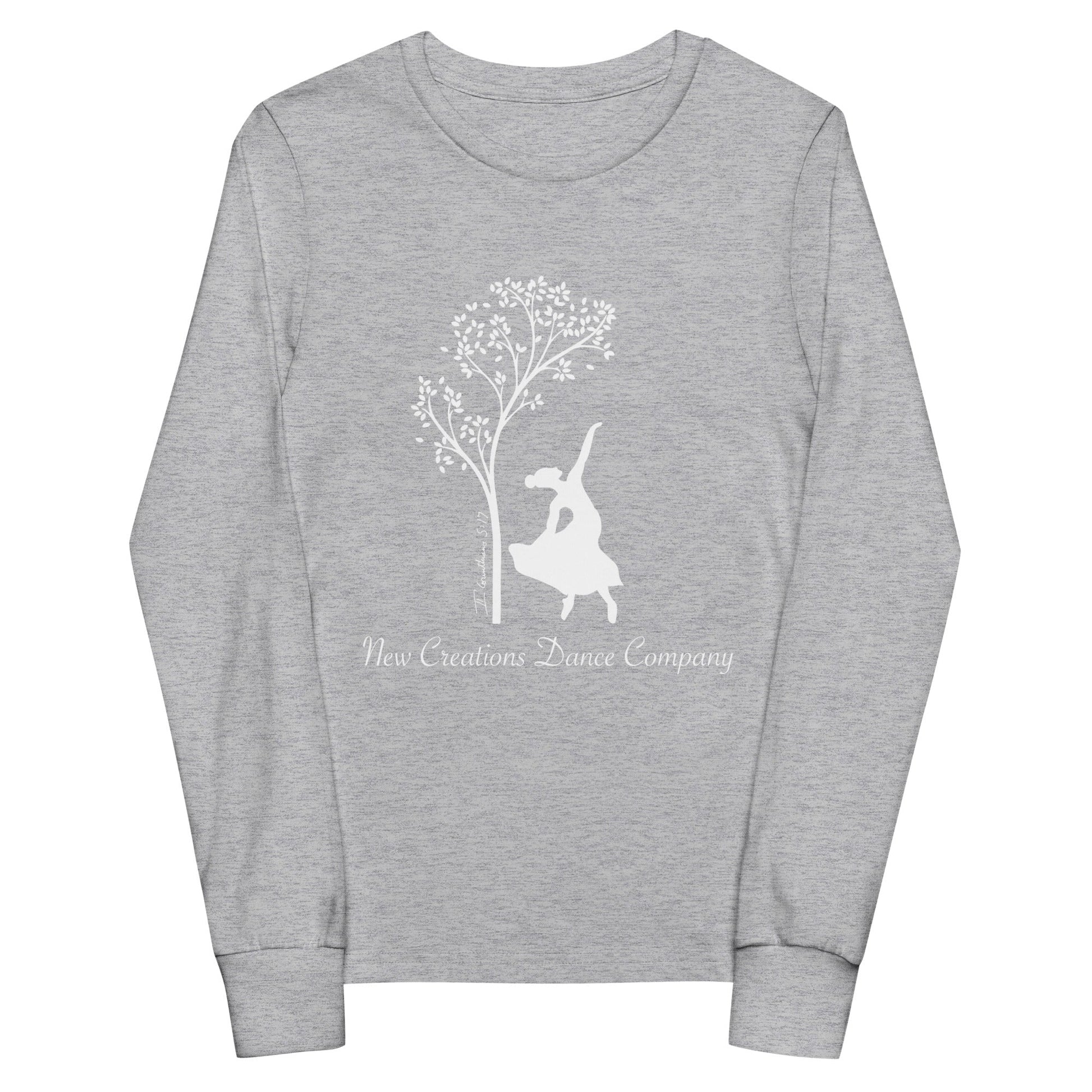 Performance | Youth Long Sleeve T-Shirt | New Creations Dance Company | Alt Logo
