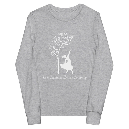Performance | Youth Long Sleeve T-Shirt | New Creations Dance Company | Alt Logo