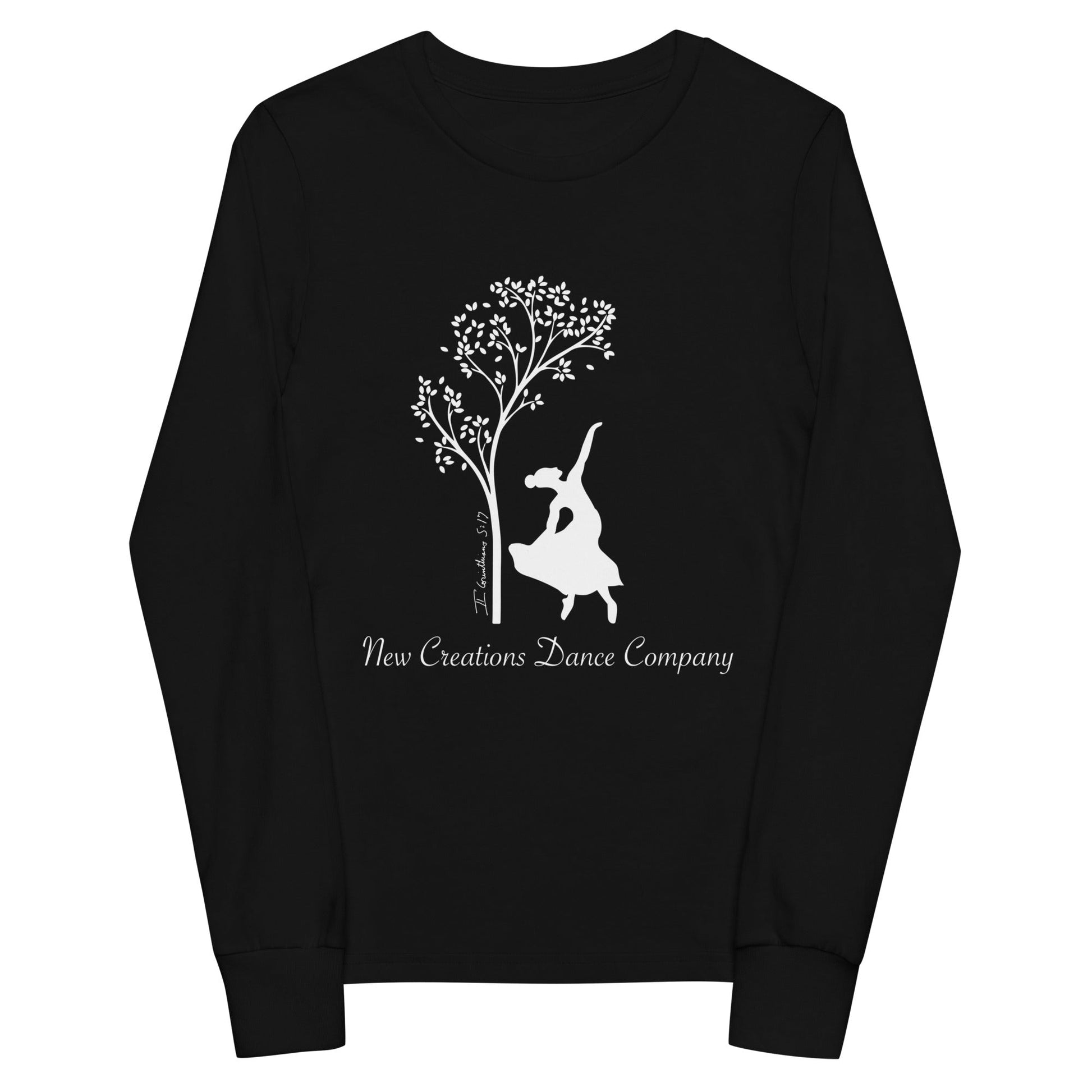 Performance | Youth Long Sleeve T-Shirt | New Creations Dance Company | Alt Logo
