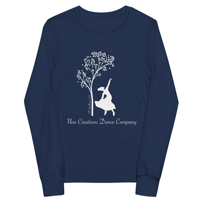 Performance | Youth Long Sleeve T-Shirt | New Creations Dance Company | Alt Logo
