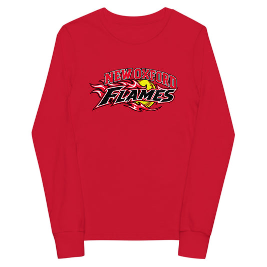 Performance | Youth Long Sleeve T-Shirt | New Oxford Girls Softball Association | Crest Logo