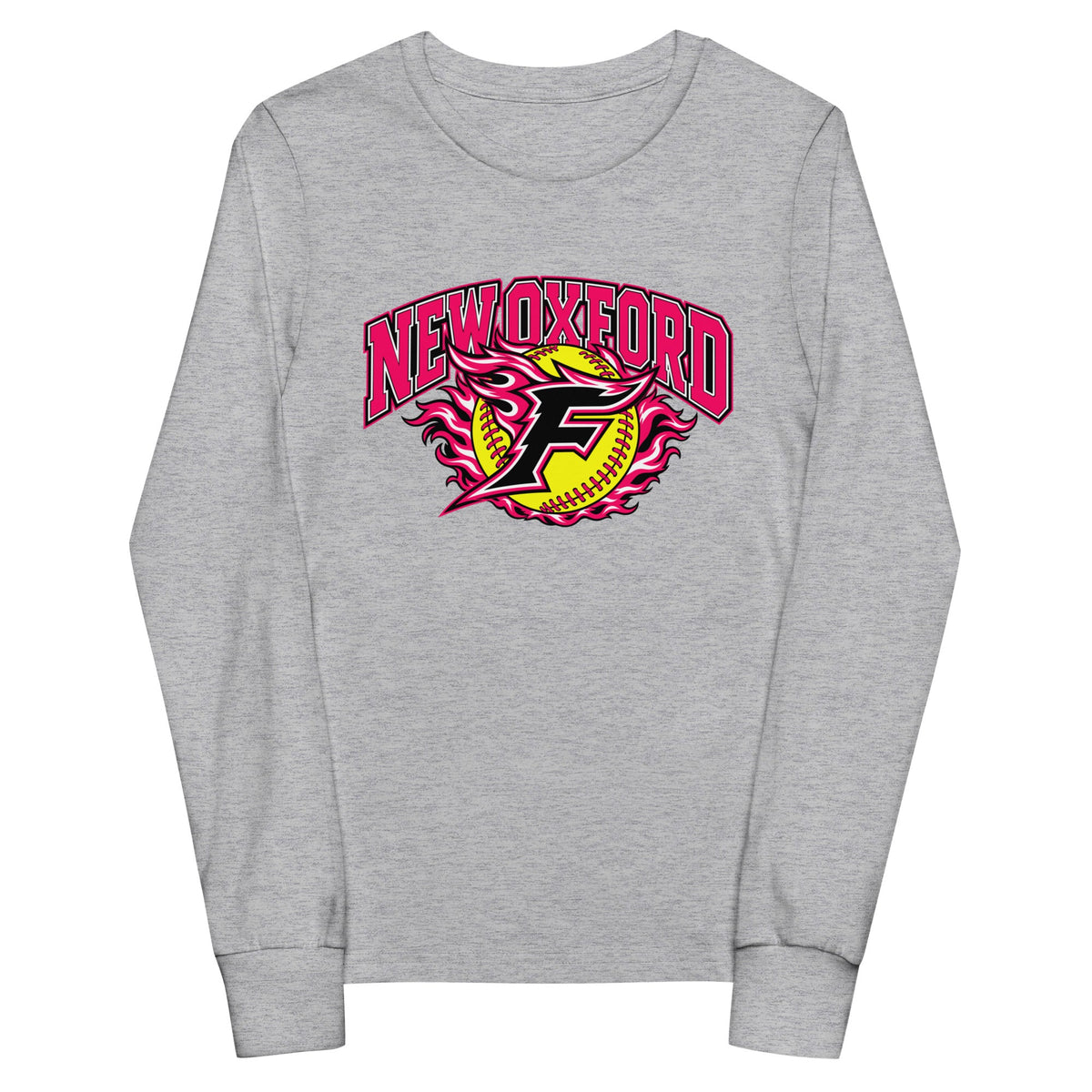 Performance | Youth Long Sleeve T-Shirt | New Oxford Girls Softball Association | Vanguard Logo