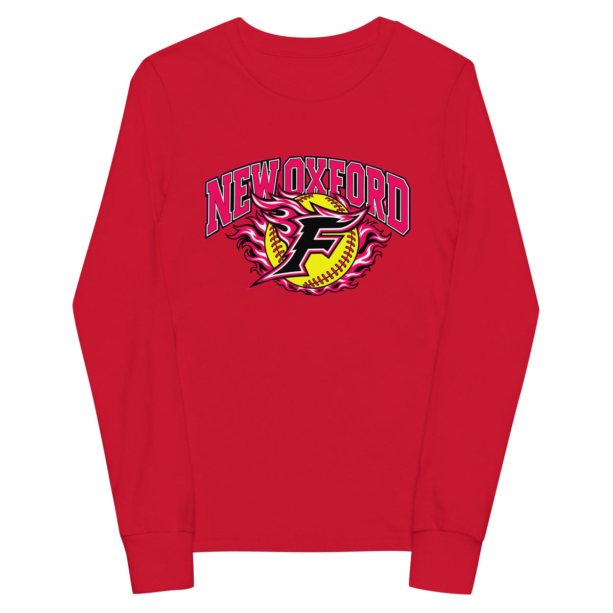 Performance | Youth Long Sleeve T-Shirt | New Oxford Girls Softball Association | Vanguard Logo