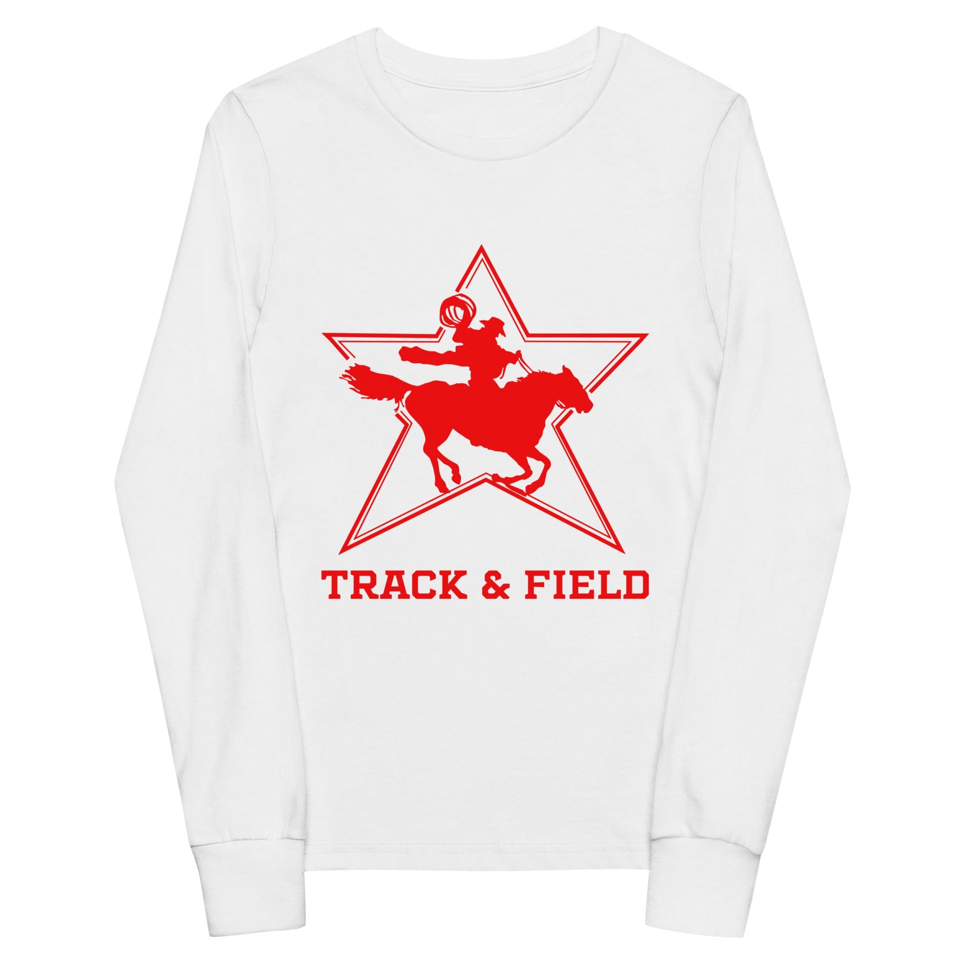 Performance | Youth Long Sleeve T-Shirt | North Lake Track and Field | Cowboy T&F Logo