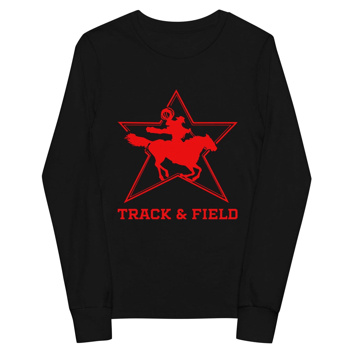 Performance | Youth Long Sleeve T-Shirt | North Lake Track and Field | Cowboy T&F Logo