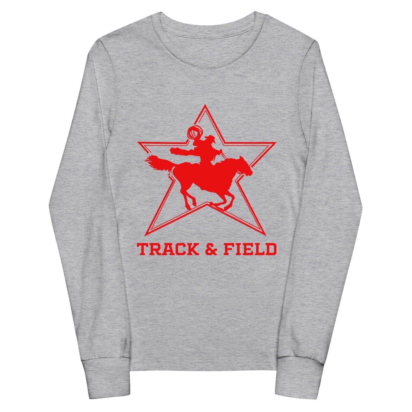 Performance | Youth Long Sleeve T-Shirt | North Lake Track and Field | Cowboy T&F Logo