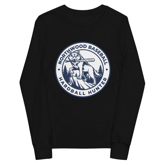 Performance | Youth Long Sleeve T-Shirt | Northwood High School Baseball | Badge Logo