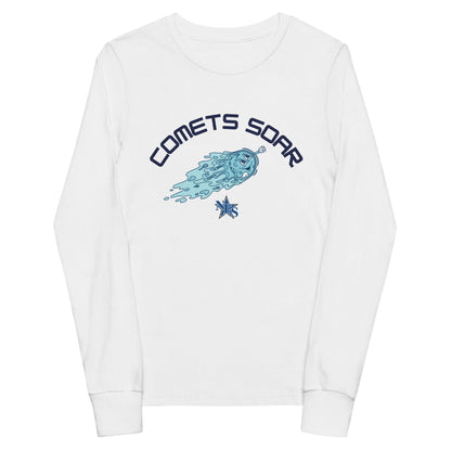 Performance | Youth Long Sleeve T-Shirt | Norton Elementary School | Comets Soar Logo