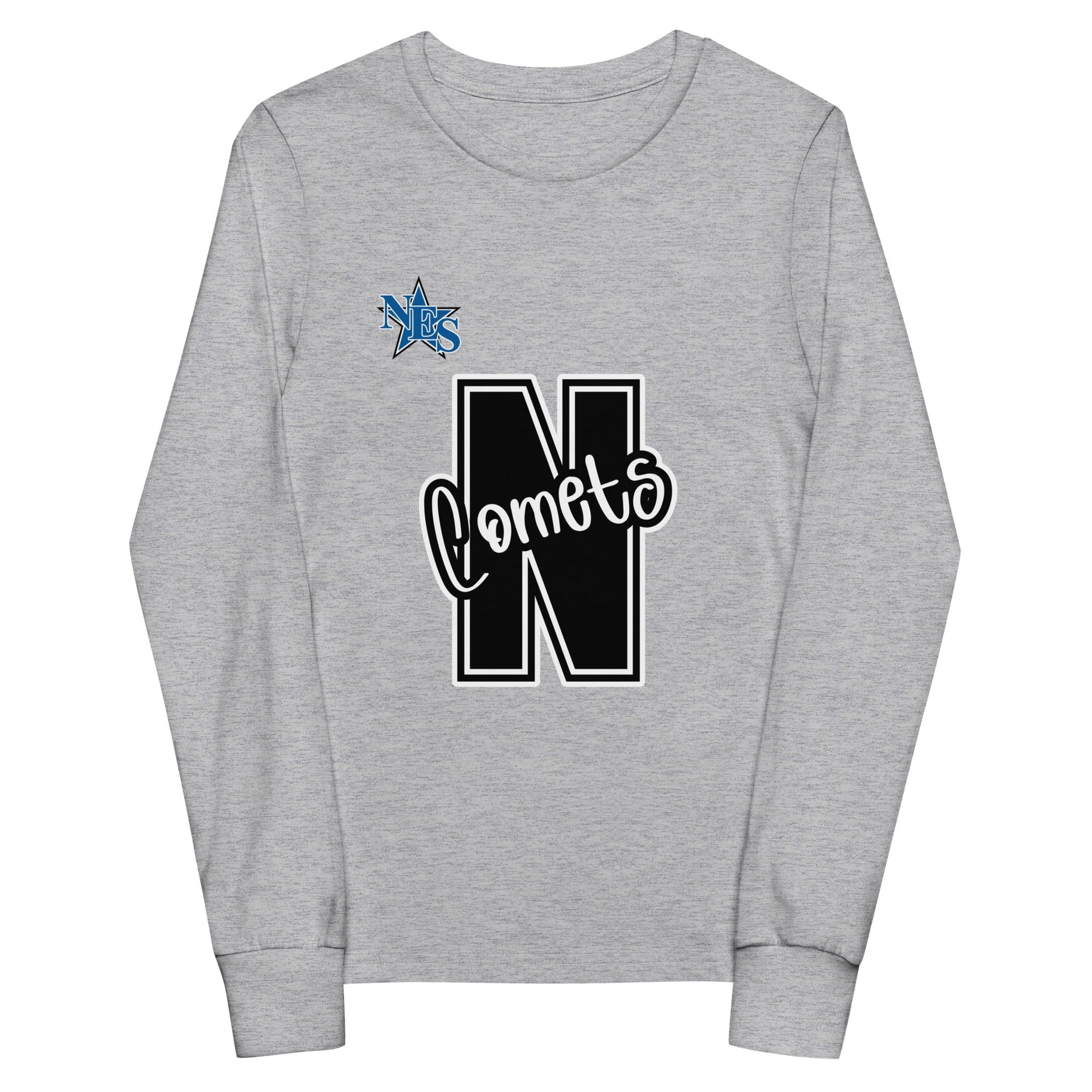 Performance | Youth Long Sleeve T-Shirt | Norton Elementary School | N Comets Logo