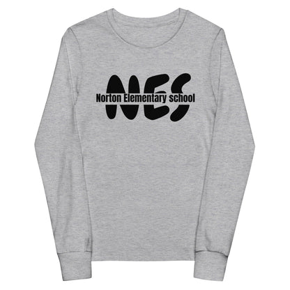 Performance | Youth Long Sleeve T-Shirt | Norton Elementary School | NES Script Logo