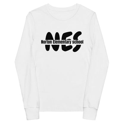 Performance | Youth Long Sleeve T-Shirt | Norton Elementary School | NES Script Logo
