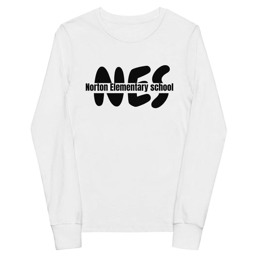 Performance | Youth Long Sleeve T-Shirt | Norton Elementary School | NES Script Logo