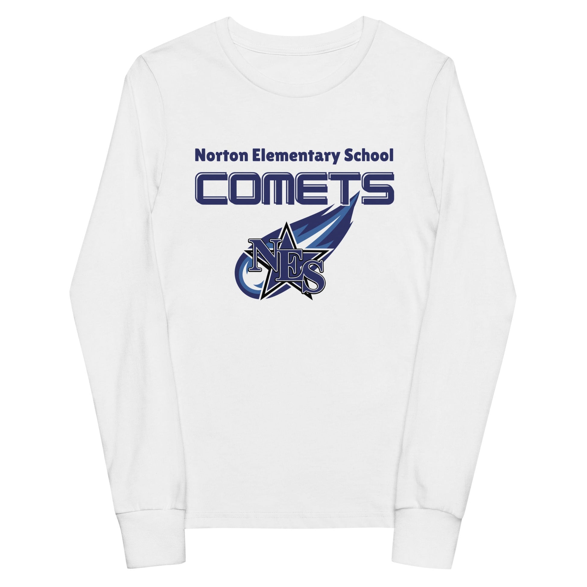 Performance | Youth Long Sleeve T-Shirt | Norton Elementary School | Space Script Logo