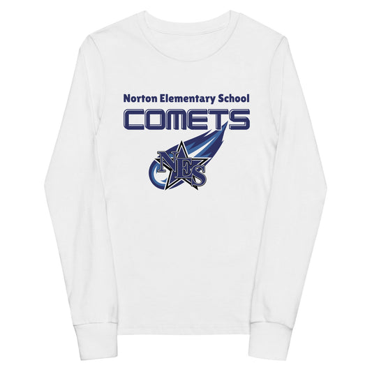 Performance | Youth Long Sleeve T-Shirt | Norton Elementary School | Space Script Logo