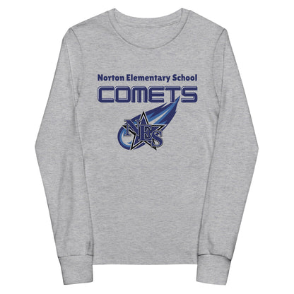 Performance | Youth Long Sleeve T-Shirt | Norton Elementary School | Space Script Logo