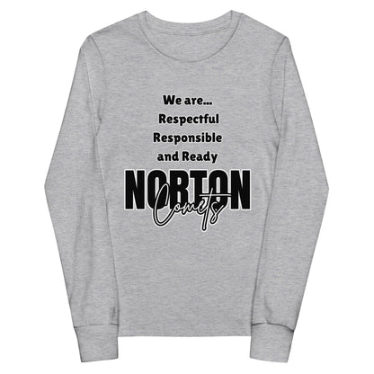 Performance | Youth Long Sleeve T-Shirt | Norton Elementary School | We are... Logo