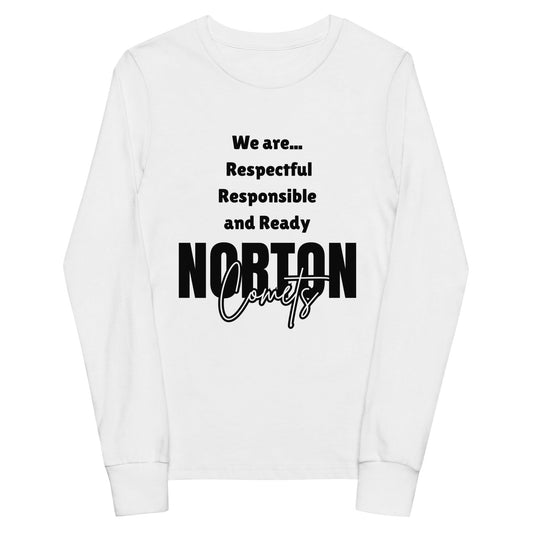Performance | Youth Long Sleeve T-Shirt | Norton Elementary School | We are... Logo