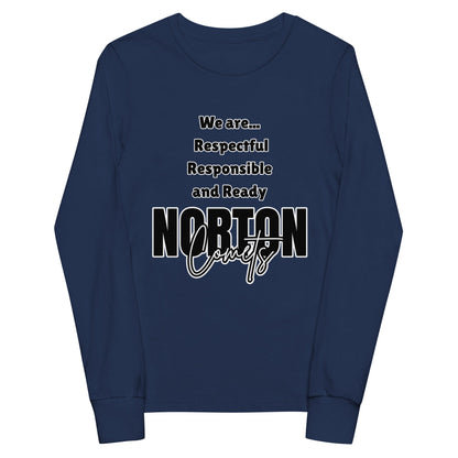 Performance | Youth Long Sleeve T-Shirt | Norton Elementary School | We are... Logo