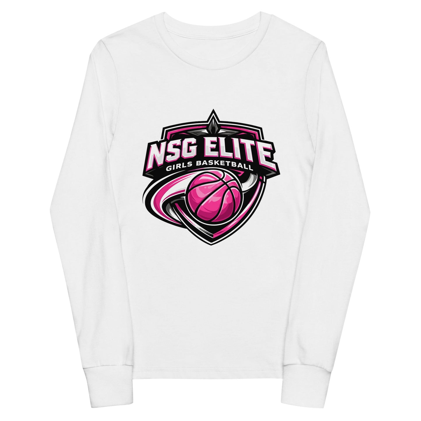 Performance | Youth Long Sleeve T-Shirt | NSG Elite Women’s Basketball | Vanguard Shield Logo