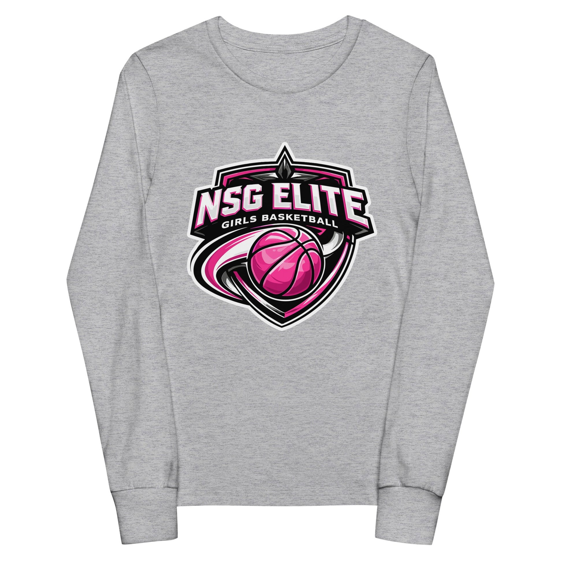 Performance | Youth Long Sleeve T-Shirt | NSG Elite Women’s Basketball | Vanguard Shield Logo