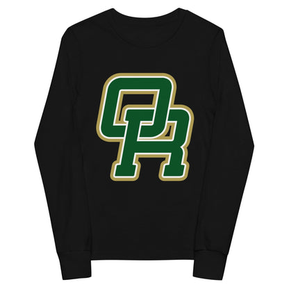 Performance | Youth Long Sleeve T-Shirt | Oakridge Flag Football | Varsity Interlock Logo
