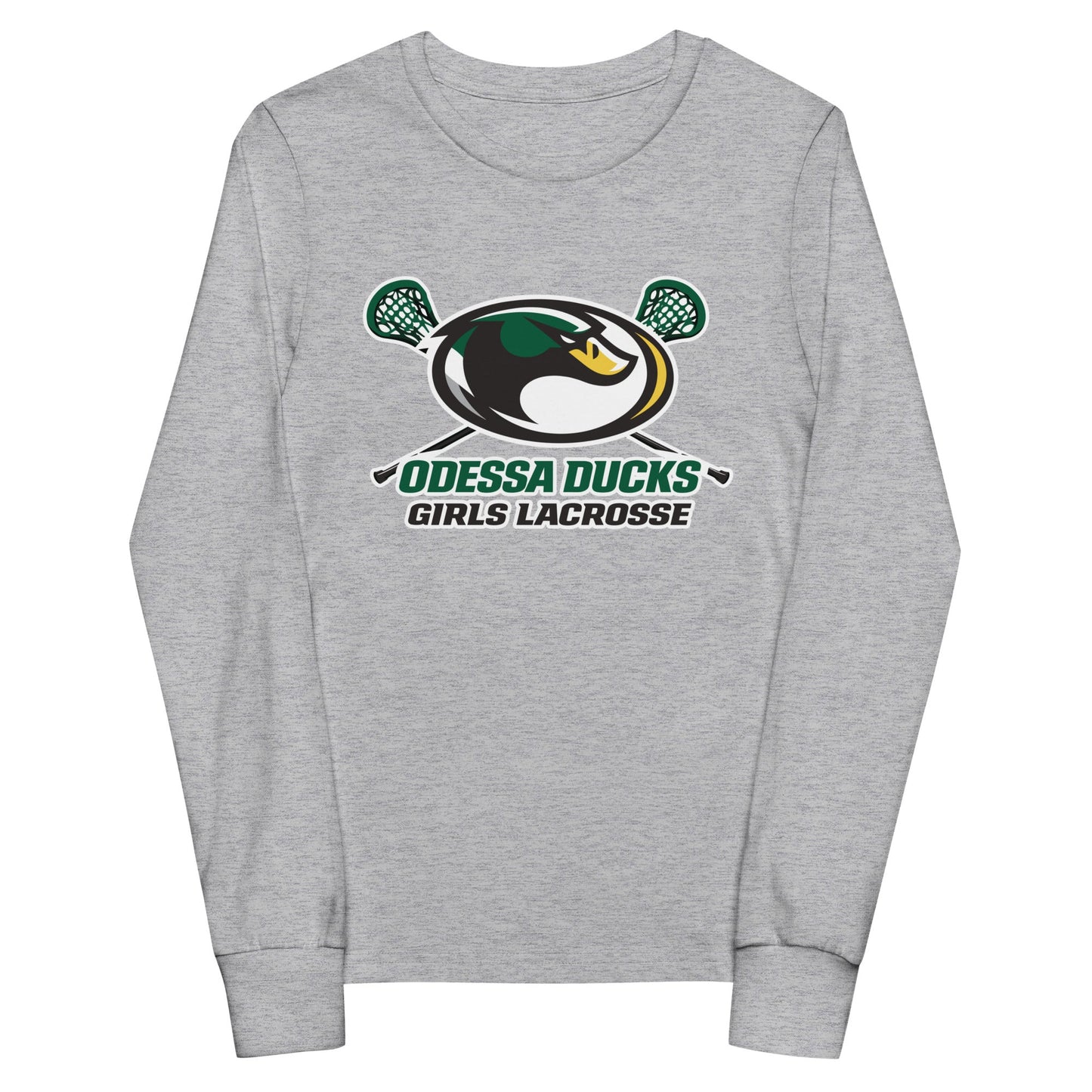Performance | Youth Long Sleeve T-Shirt | Odessa Girls Lacrosse | Duck Sticks Logo