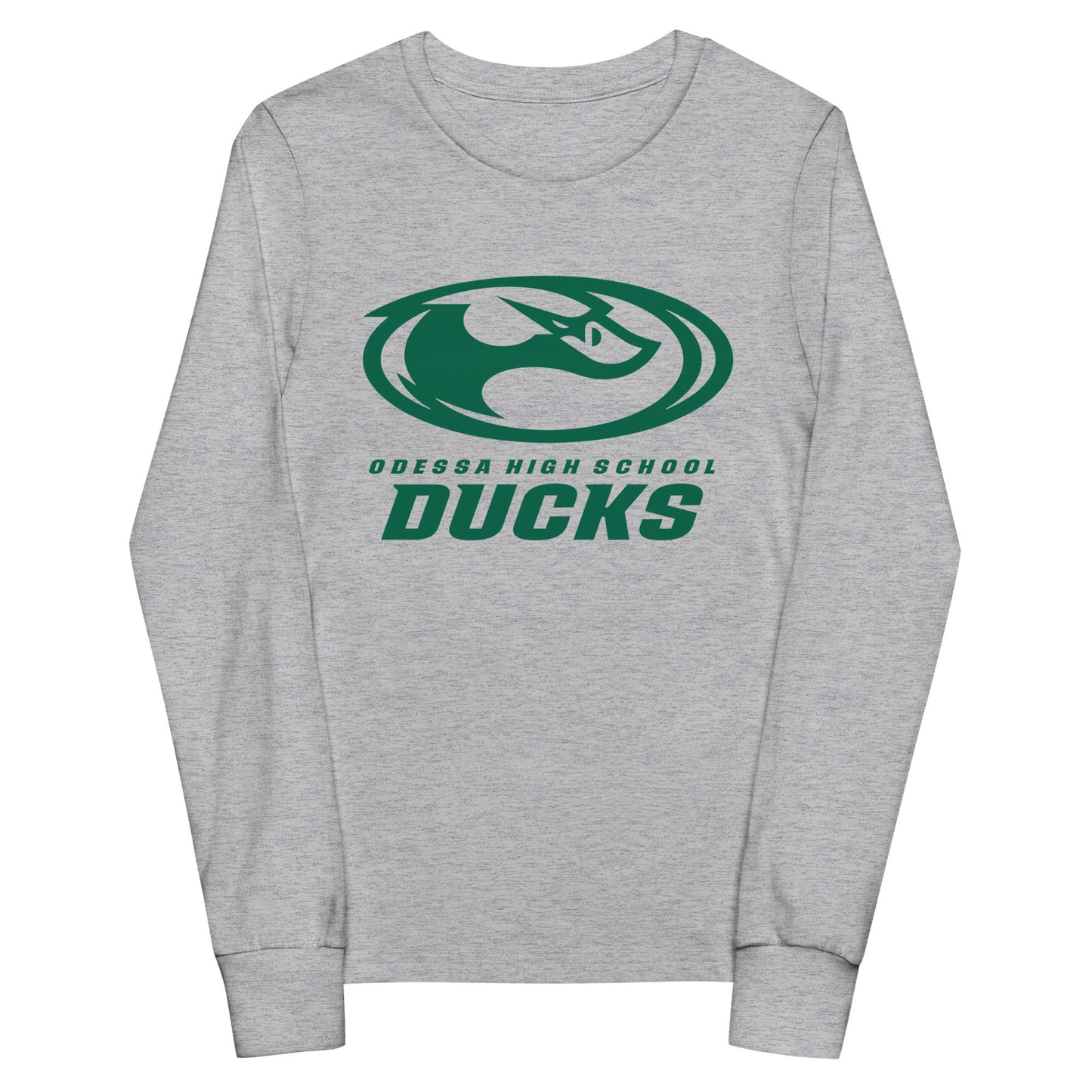 Performance | Youth Long Sleeve T-Shirt | Odessa Girls Lacrosse | Ducks Green Logo