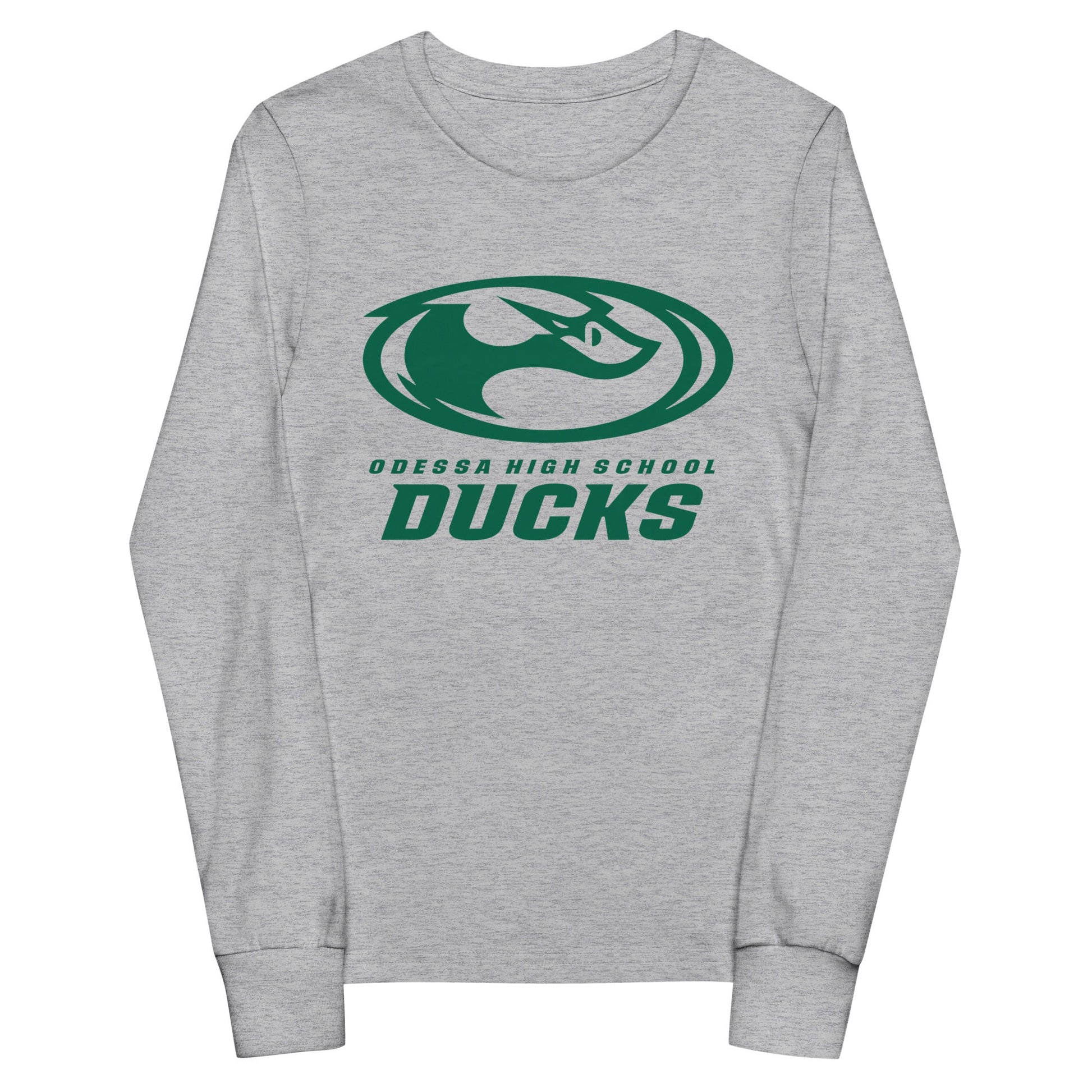 Performance | Youth Long Sleeve T-Shirt | Odessa Girls Lacrosse | Ducks Green Logo