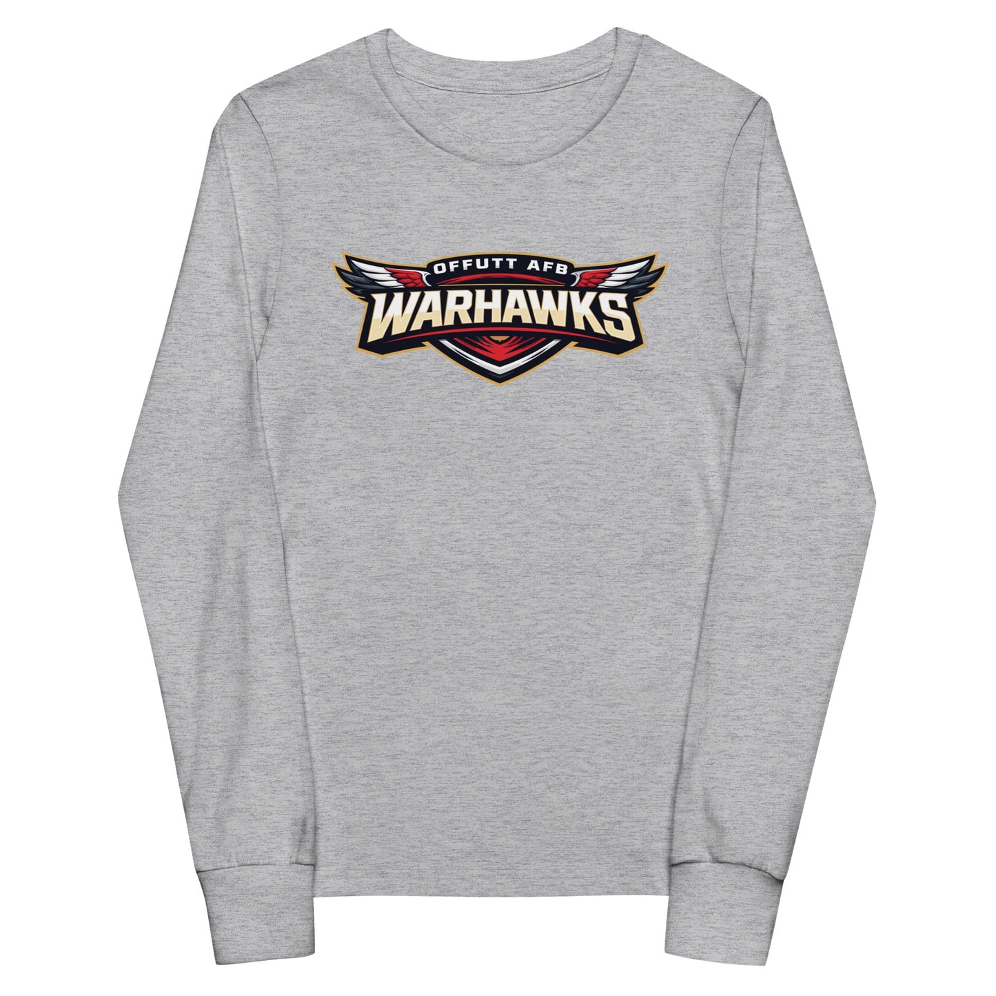 Performance | Youth Long Sleeve T-Shirt | Offutt AFB Warhawks | Mark Logo