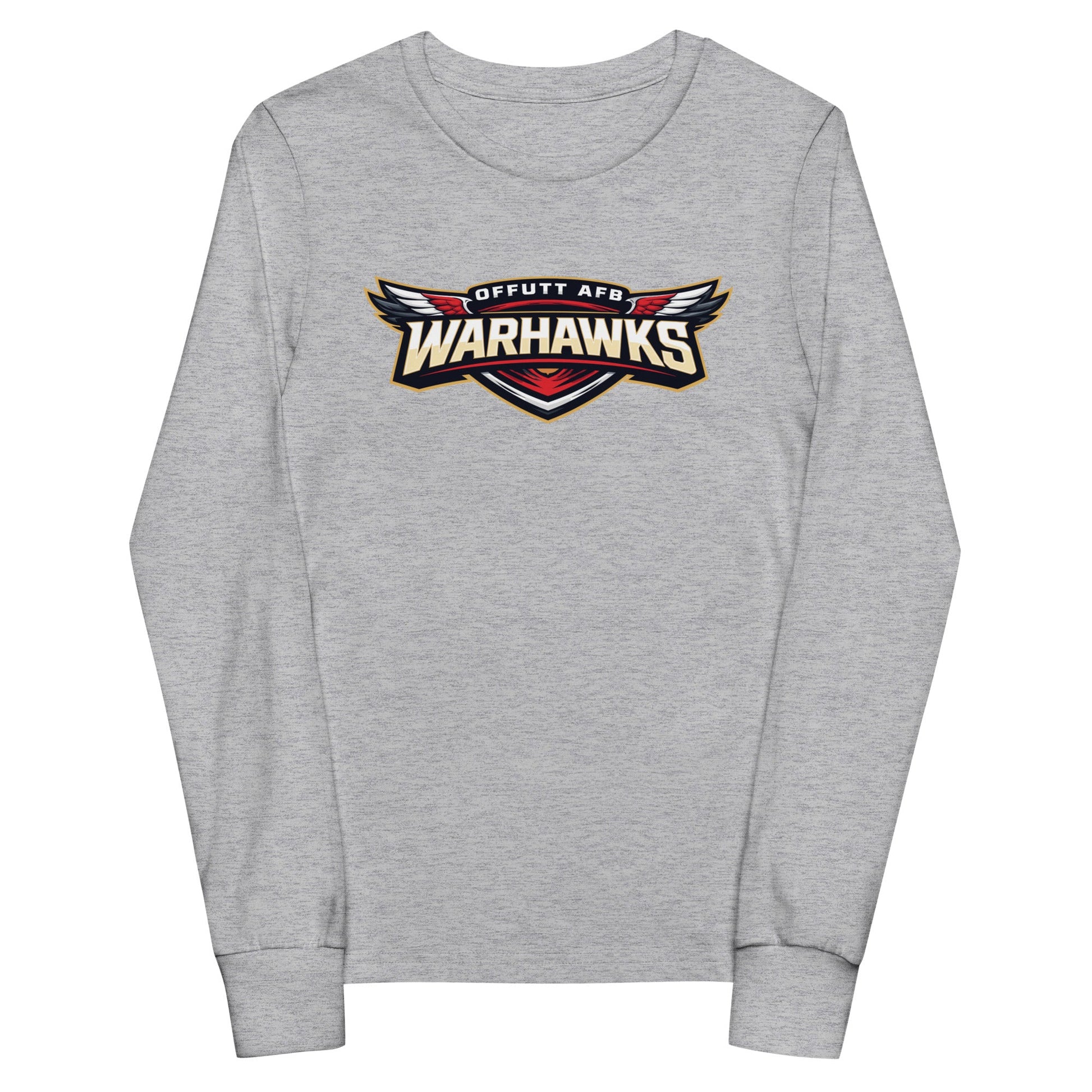 Performance | Youth Long Sleeve T-Shirt | Offutt AFB Warhawks | Mark Logo