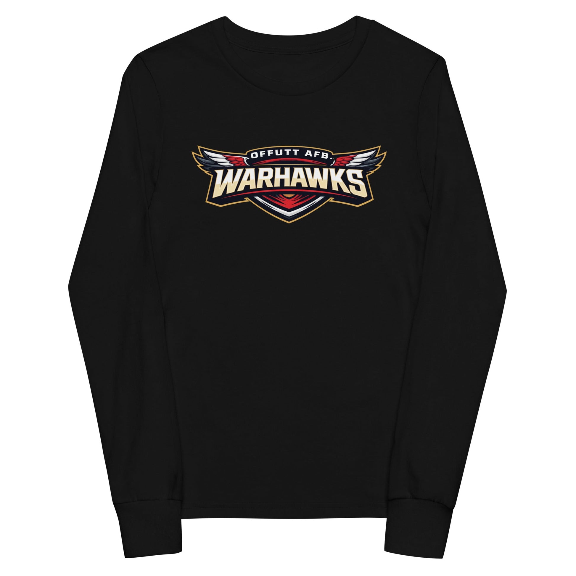 Performance | Youth Long Sleeve T-Shirt | Offutt AFB Warhawks | Mark Logo