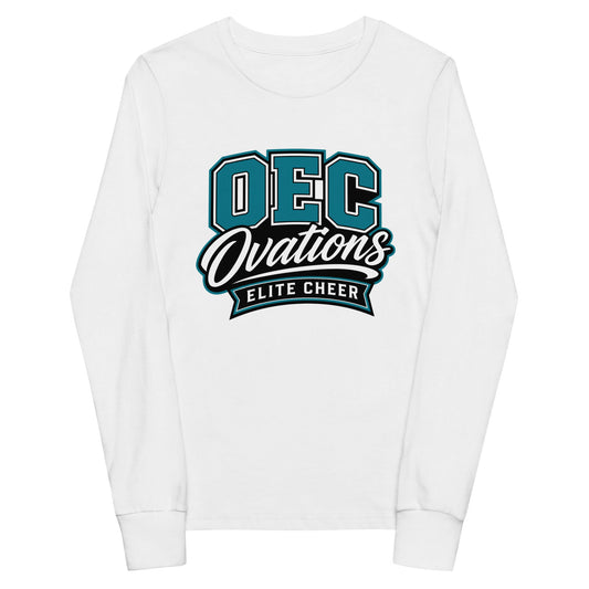 Performance | Youth Long Sleeve T-Shirt | Ovations Elite Cheer | Crest Logo