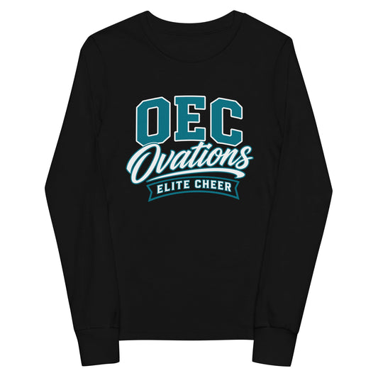Performance | Youth Long Sleeve T-Shirt | Ovations Elite Cheer | Emblem Logo