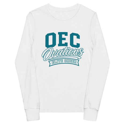 Performance | Youth Long Sleeve T-Shirt | Ovations Elite Cheer | Emblem Logo