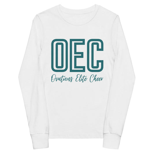 Performance | Youth Long Sleeve T-Shirt | Ovations Elite Cheer | Script Logo