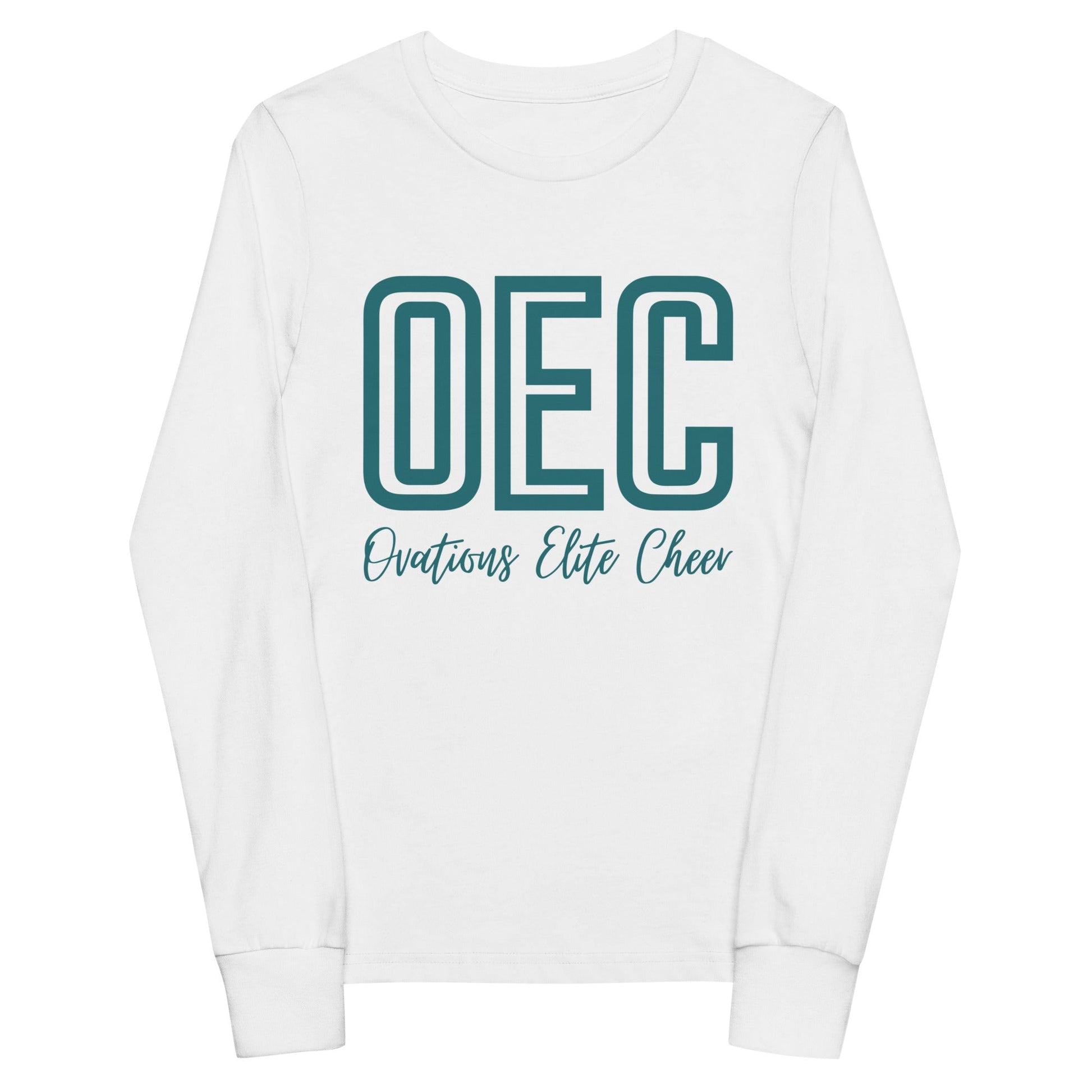 Performance | Youth Long Sleeve T-Shirt | Ovations Elite Cheer | Script Logo