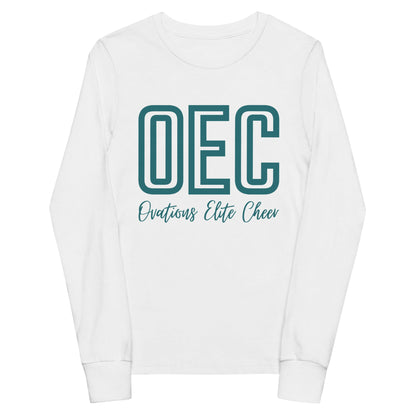 Performance | Youth Long Sleeve T-Shirt | Ovations Elite Cheer | Script Logo