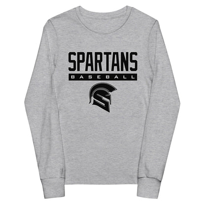 Performance | Youth Long Sleeve T-Shirt | Owings Mills Spartans Baseball | Crest Logo
