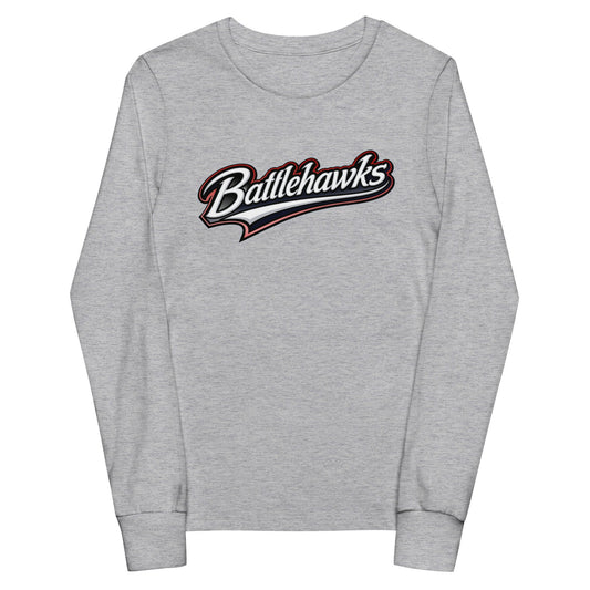 Performance | Youth Long Sleeve T-Shirt | Oxford Battlehawks 13U | Mark Logo
