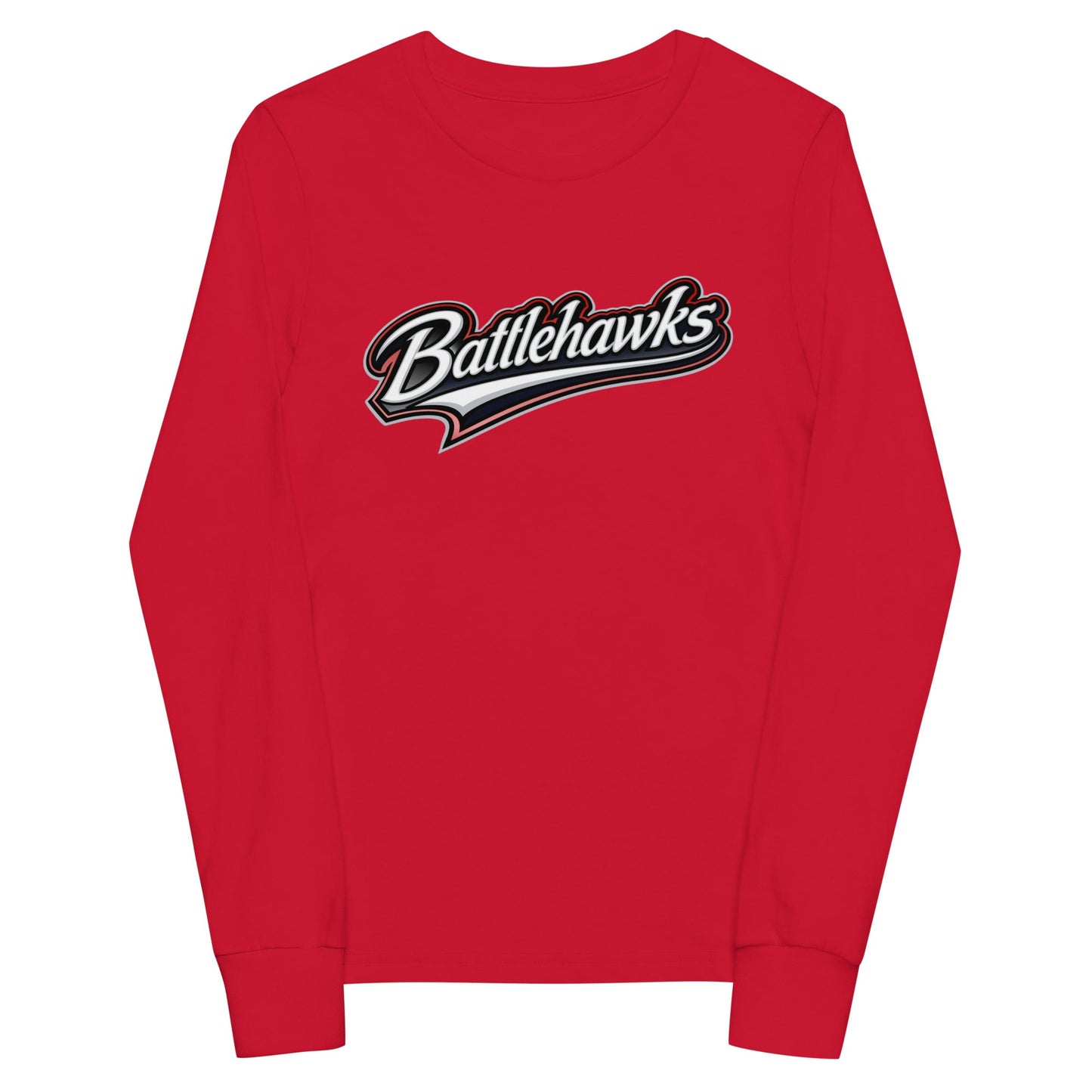 Performance | Youth Long Sleeve T-Shirt | Oxford Battlehawks 13U | Mark Logo